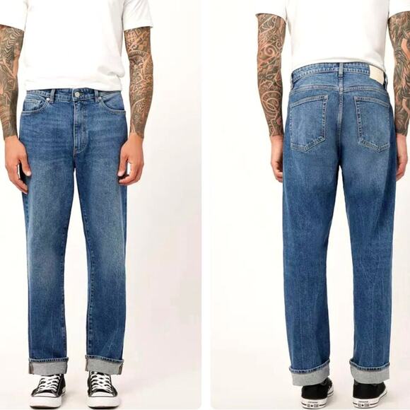 DL1961 Noah Tapered Straight Dark Keys Cuffed‎ Jeans 32x31 - Picture 1 of 9